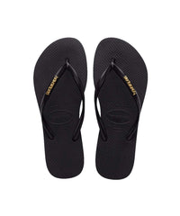 Havaianas Women's Slim Metal Logo Thongs - UGG Australian Collection