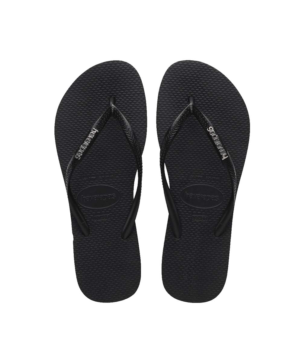 Havaianas Women's Slim Metal Logo Thongs - UGG Australian Collection