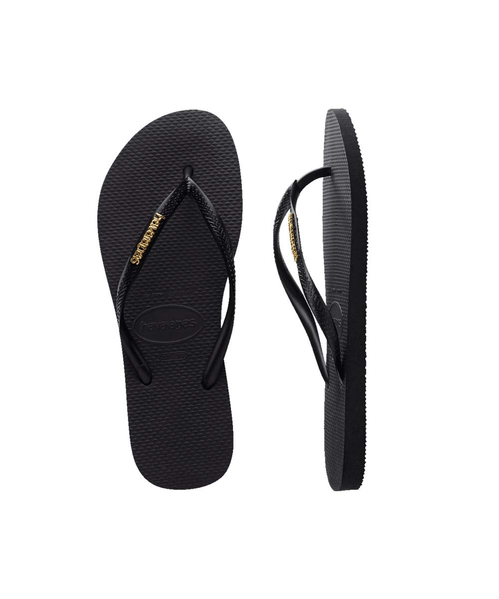 Havaianas Women's Slim Metal Logo Thongs - UGG Australian Collection
